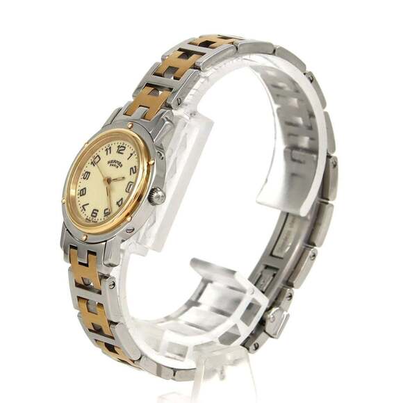 Hermès Clipper Two-tone CL4.220 SSxGP Quartz Watch - Picture 2 of 8